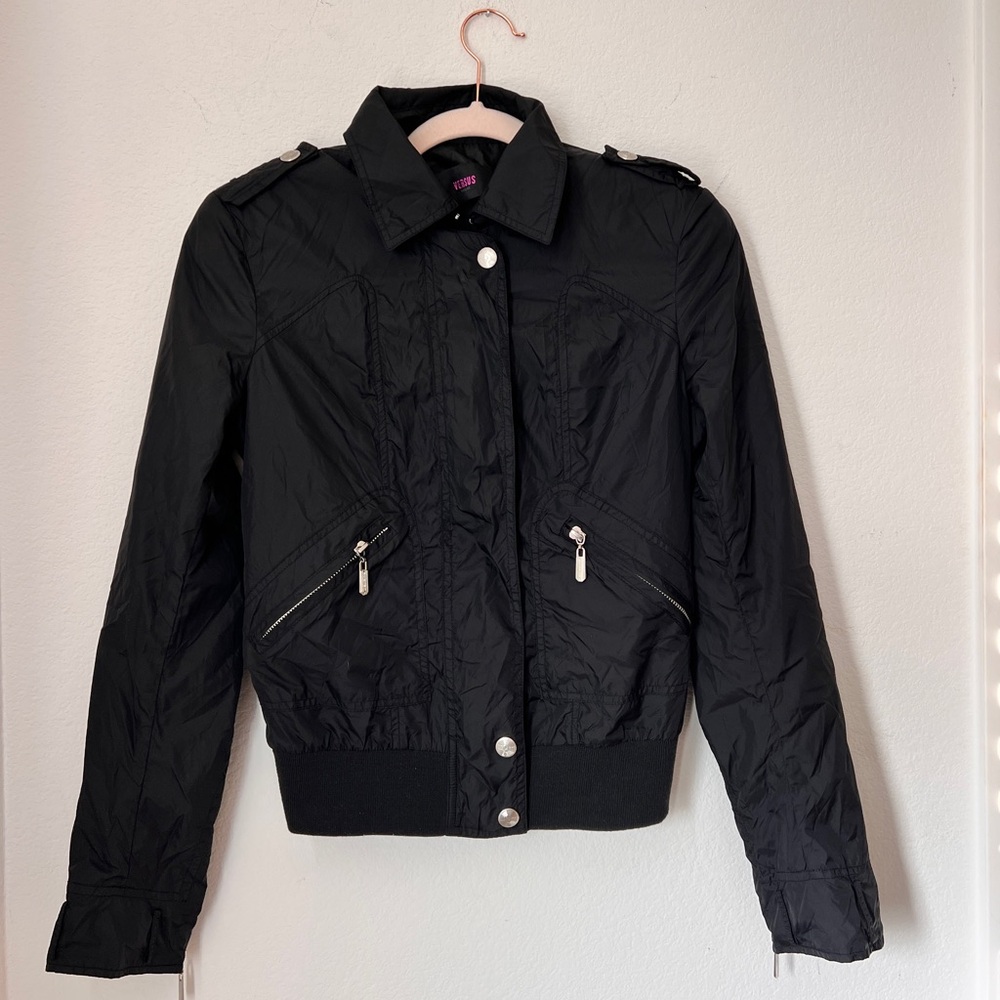 Versus Versace Black Noble Full Zip Lightweight Jacket Women’s US 4